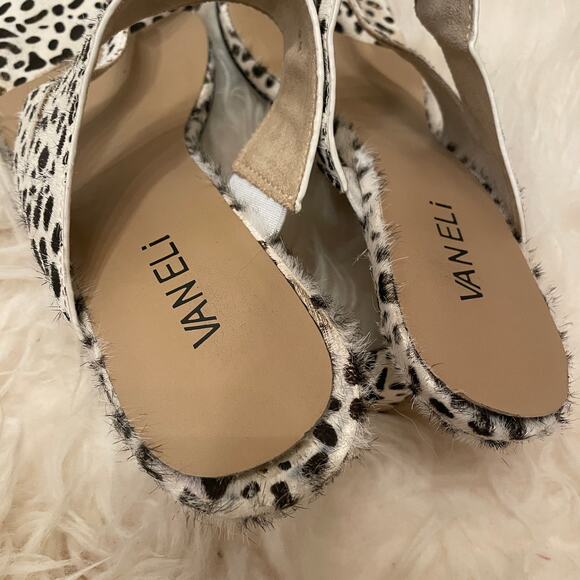 VanEli Size 9 Pony Hair Heels | Spotted Animal Print, Kitten Heel, Y2K Mules - Picture 9 of 11